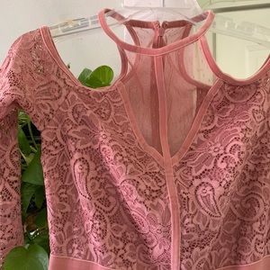 Express Lace and Velvet Dress